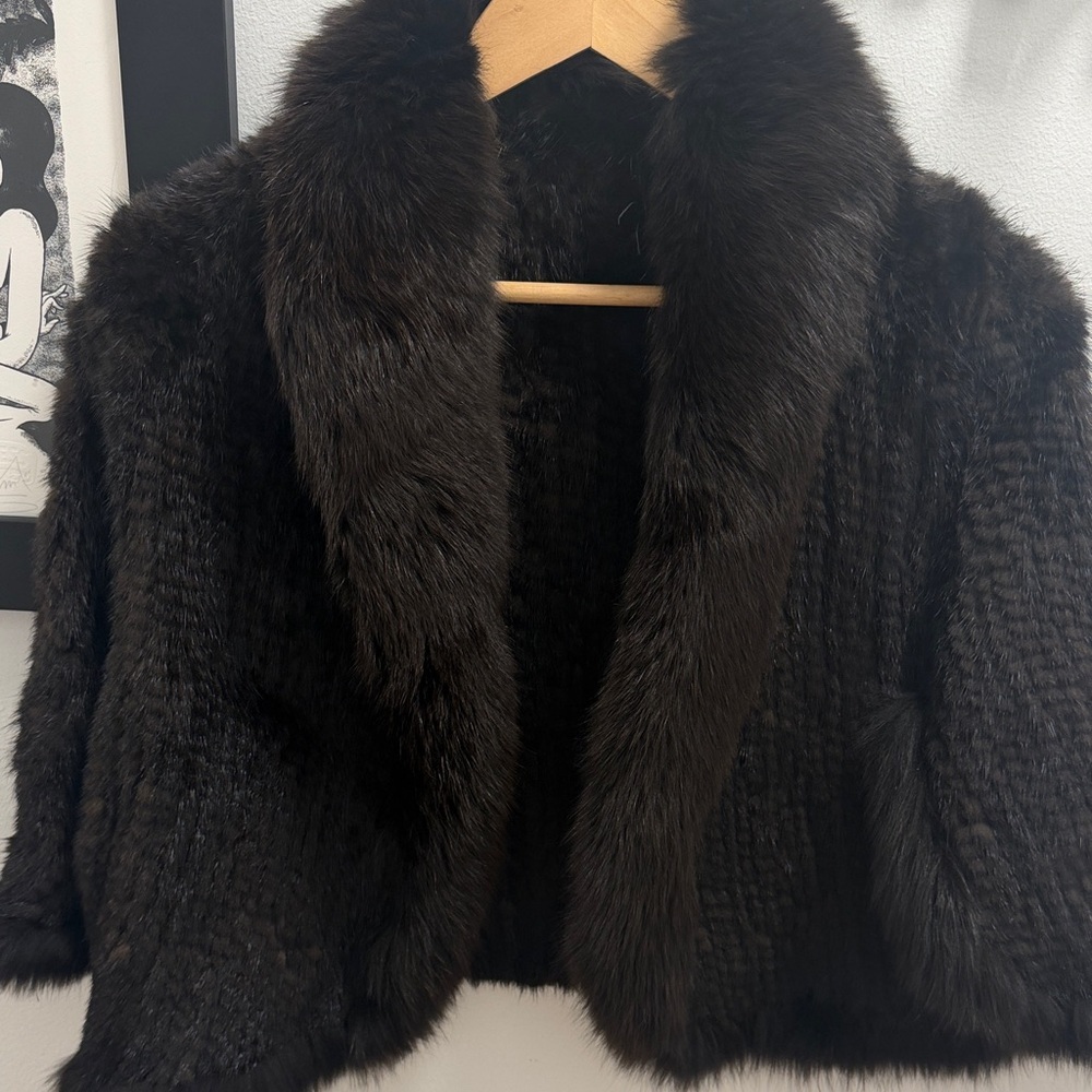 The Vintage Shop Dark Brown Teddy Jacket